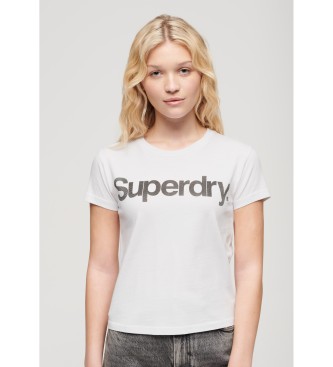 Superdry T-shirt logo Core City blanc