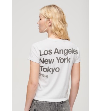 Superdry Core City T-shirt med logotyp vit