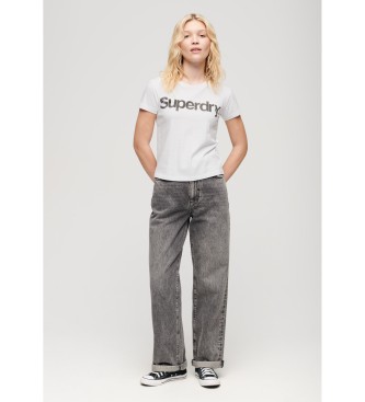 Superdry T-shirt com logtipo Core City branco