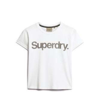 Superdry Camiseta con logo Core City blanco