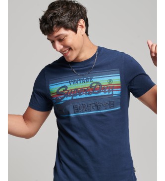Superdry T-shirt vintage Cali blu