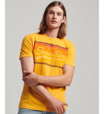 Superdry Camiseta con logo Vintage Cali amarillo