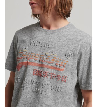 Superdry Camiseta con logo Vintage Cali gris