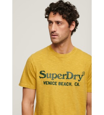 Superdry T-shirt gialla classica Venue 