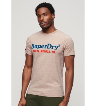 Superdry Venue Duo T-shirt med logotyp beige
