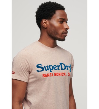 Superdry Venue Duo T-shirt med logotyp beige