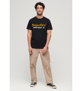 Superdry Camiseta con logotipo Venue Duo negro