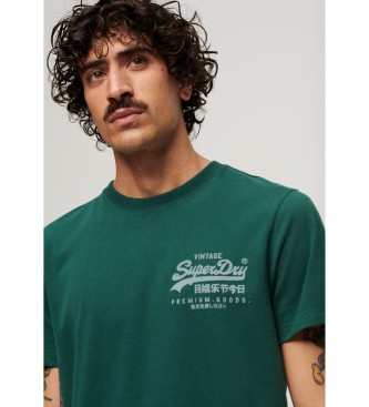 Superdry Majica z logotipom Vintage Heritage zelena