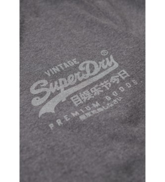 Superdry Szara koszulka z logo Vintage Heritage