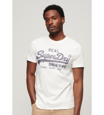 Superdry T-shirt com logtipo Vintage Logo branco