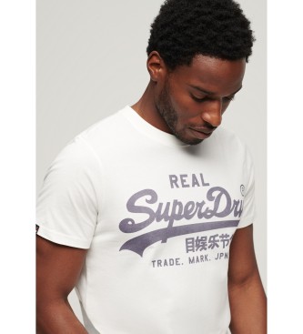 Superdry Majica z logotipom Vintage Logo bela