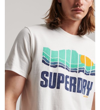 Superdry T-shirt met vintage logo Great Outdoors wit logo