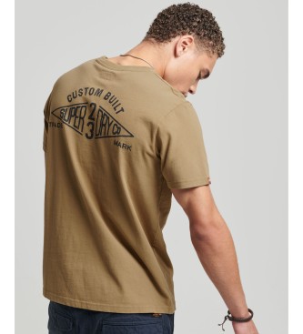 Superdry Vintage Logo Script Workwear logo t-shirt brown