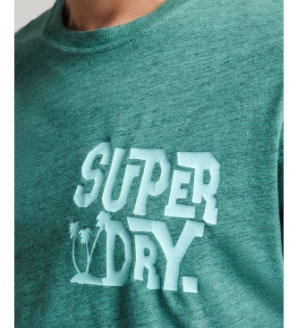 Superdry T-shirt Vintage Travel Sticker verde