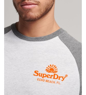 Superdry Vintage Venue Neongrijs raglan mouw T-shirt