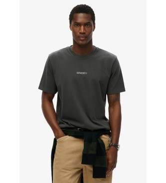 Superdry T-shirt com micrologo preto