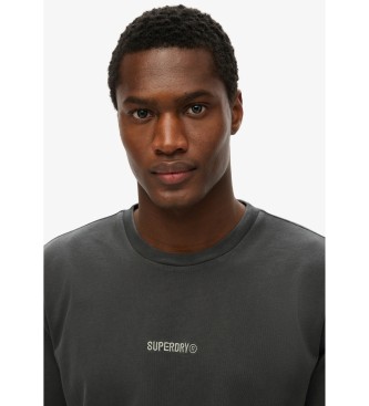 Superdry T-shirt com micrologo preto