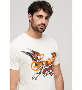 Superdry T-Shirt mit weiem Script-Tattoo-Motiv