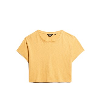 Superdry Lstsiddende gul kort t-shirt