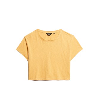 Superdry T-shirt jaune court et ample