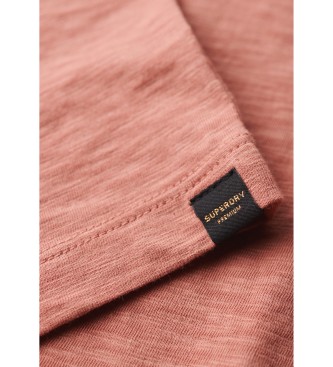 Superdry T-shirt court rose ample
