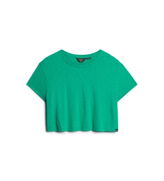 Superdry Loszittend groen kort t-shirt