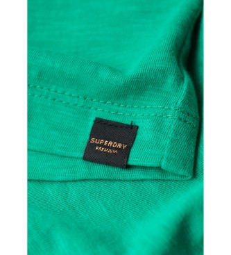 Superdry Prosto prilegajoča se zelena kratka majica
