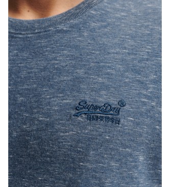 Superdry T-shirt in cotone biologico con logo Essential blu