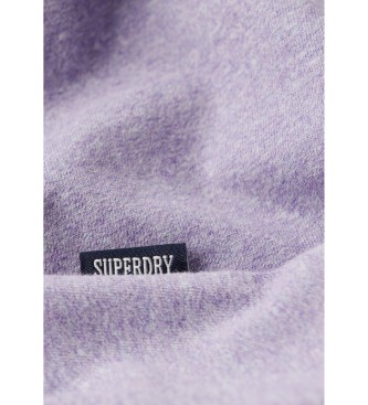 Superdry Liliowa koszulka z bawełny organicznej