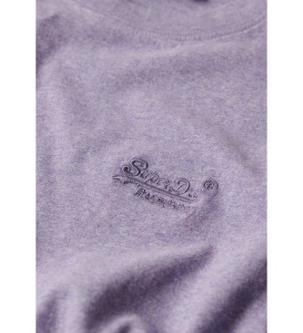 Superdry T-shirt lilla in cotone biologico