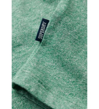 Superdry T-shirt verde in cotone organico con logo Essential