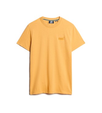 Superdry T-shirt z logo Essential żółty