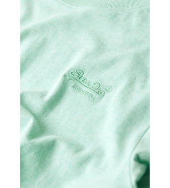 Superdry T-shirt verde chiaro con logo Essential