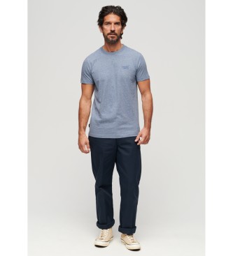 Superdry T-shirt i ekologisk bomull med logotyp Essential blue