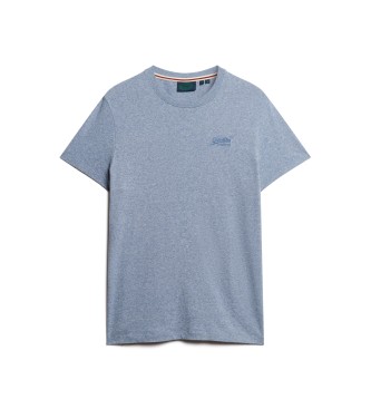 Superdry T-shirt i ekologisk bomull med logotyp Essential blue