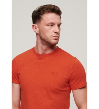 Superdry T-shirt z logo Essential pomarańczowy