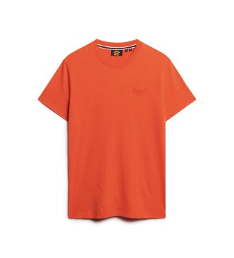Superdry T-shirt arancione con logo Essential