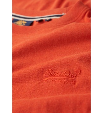 Superdry T-shirt z logo Essential pomarańczowy
