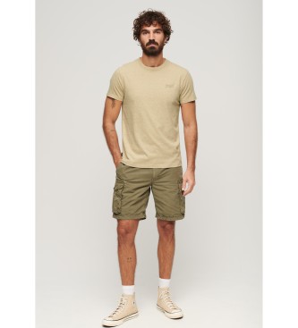 Superdry T-shirt med logotyp Essential taupe
