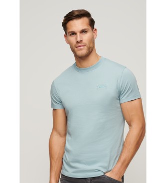 Superdry T-shirt com logtipo bordado Azul essencial