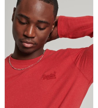 Superdry T-Shirt Mode und Geschäft für Vintage-Logo gesticktem Bio-Baumwolle aus - Markenschuhe Accessoires und Markenturnschuhe - Schuhe, mit roten Esdemarca