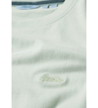 Superdry T-shirt con logo ricamato verde vintage