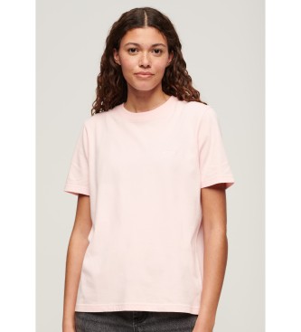 Superdry T-shirt brod du logo Vintage rose