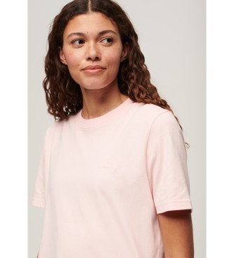 Superdry T-shirt brod du logo Vintage rose