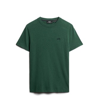 Superdry Zielona koszulka Micrologo Essential