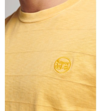Superdry Textured organic cotton t-shirt with yellow Vintage logo