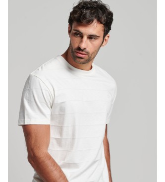 Superdry Camiseta de algodn orgnico con textura y logotipo Vintage blanco