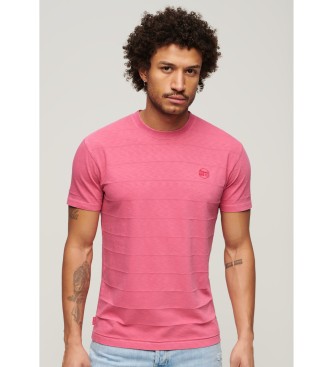 Superdry Camiseta textura logotipo Vintage rosa