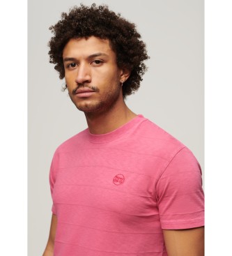 Superdry Vintage T-shirt met logostructuur roze