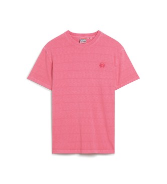 Superdry Texturiertes T-Shirt mit Vintage-Logo, rosa